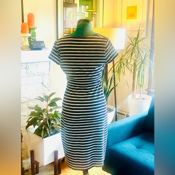 Boden Lola Jersey Dress Navy Blue Striped Size US 4R NWOT - Picture 5 of 6